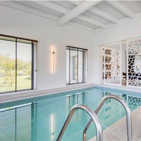 5 bedroom luxury seaside villa with indoor & outdoor pool, near Acharavi, sleeps 10